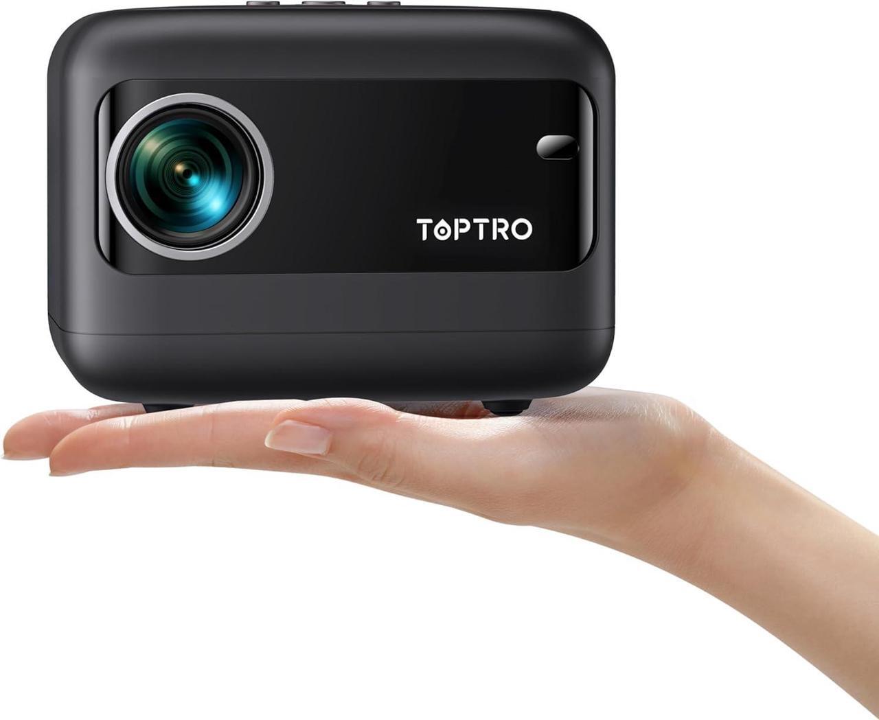 Main image of [Electric Focus/Mini Body]Mini Projector with WiFi 6 and Bluetooth 5.2, 2025 Upgrade TOPTRO TR25 Portable Projector, 1080P FHD, ±40° Electric Keystone Correction, Movie Projector for iOS/Android/PS5