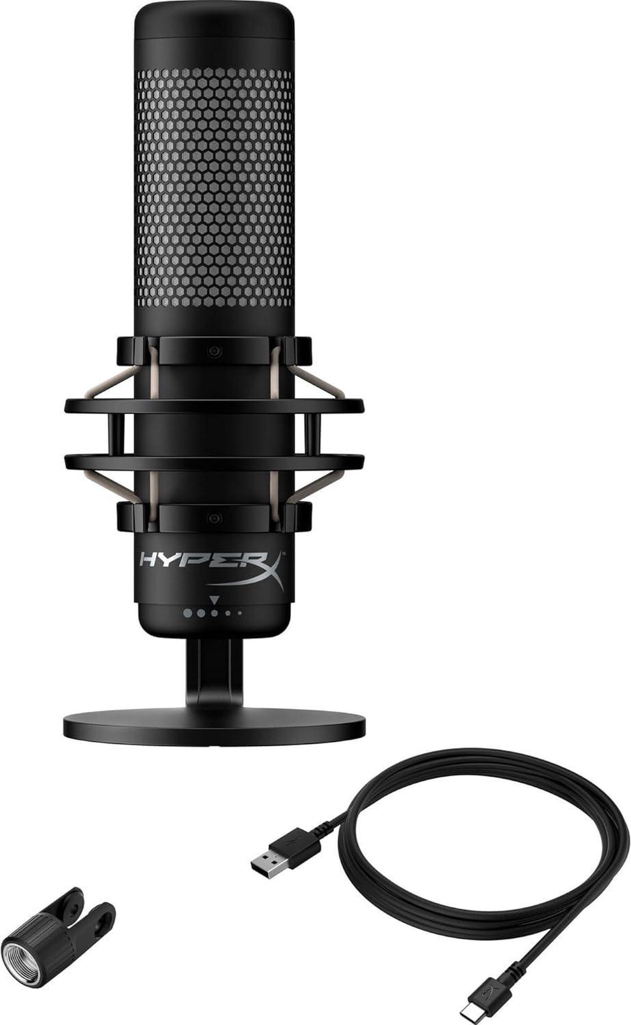 Alt view image 3 of 7 - HyperX QuadCast 2  USB Microphone for Gaming, Streaming and Podcasting, with On-Board Controls, LED Lighting, Removable Shock Mount, PC, Mac, PS5, PS4, USB-C - Black