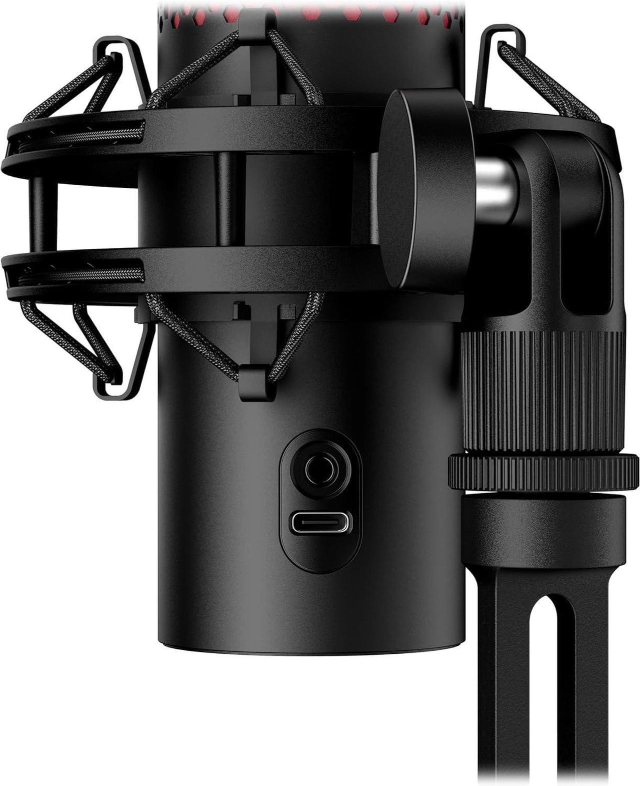 Alt view image 7 of 7 - HyperX QuadCast 2  USB Microphone for Gaming, Streaming and Podcasting, with On-Board Controls, LED Lighting, Removable Shock Mount, PC, Mac, PS5, PS4, USB-C - Black