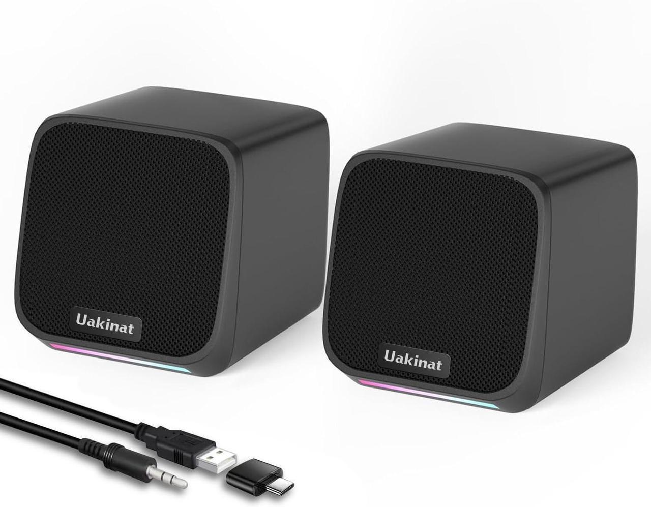 Main image of Computer Speakers,Computer Speakers for Desktop PC,Desktop Speakers,Small Computer Speakers USB Powered 3.5mm Aux Speaker for PC,Laptop,Tablet,Phone