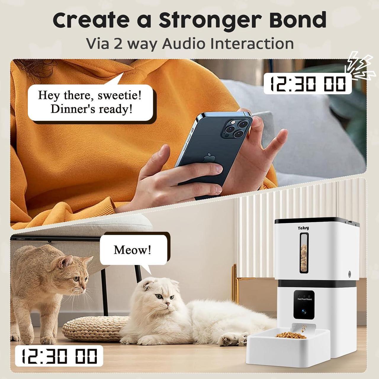 Alt view image 5 of 7 - Automatic Dog Feeder with Camera WiFi: 33 Cups 5G App Control Easy Setup Cat Food Dispenser - HD 1080P Video Recording Timed Pet Feeder for Cat Dog Small-Pet