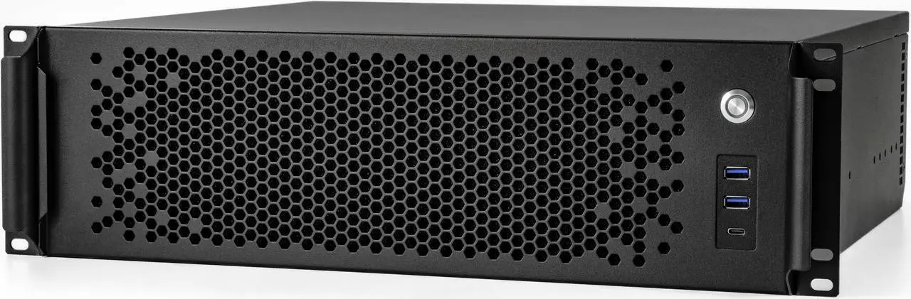 Main image of Sliger CX3172a | 3U 17" Deep Rackmount Chassis w/ Short Tray  | High Wattage ATX PSU | ATX Motherboard | 2 SSD Mounts | 5x PCIe Slots| Gaming PC | Made In USA