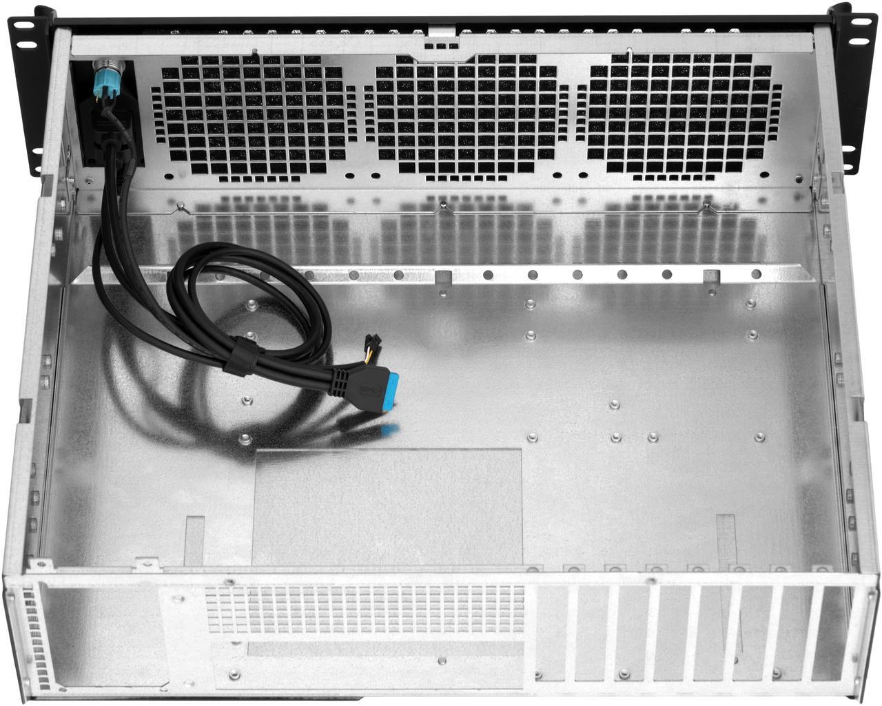 Alt view image 5 of 7 - Sliger CX3150a | 3U 15" Depth Rackmount Case | ATX Motherboard | 8x PCIe Slot Cutouts | SFX PSU | 3x Fan Mounts | 1x USB C & 2x USB A | Made in USA