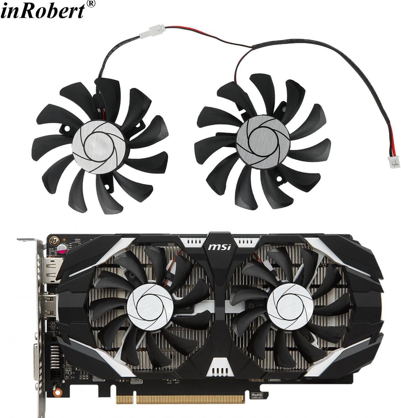 75MM HA8010H12F-Z 2Pin GTX1050 Graphics Card Cooling Fan For MSI GTX 1050 Ti 4GT OC Video Card Cooler