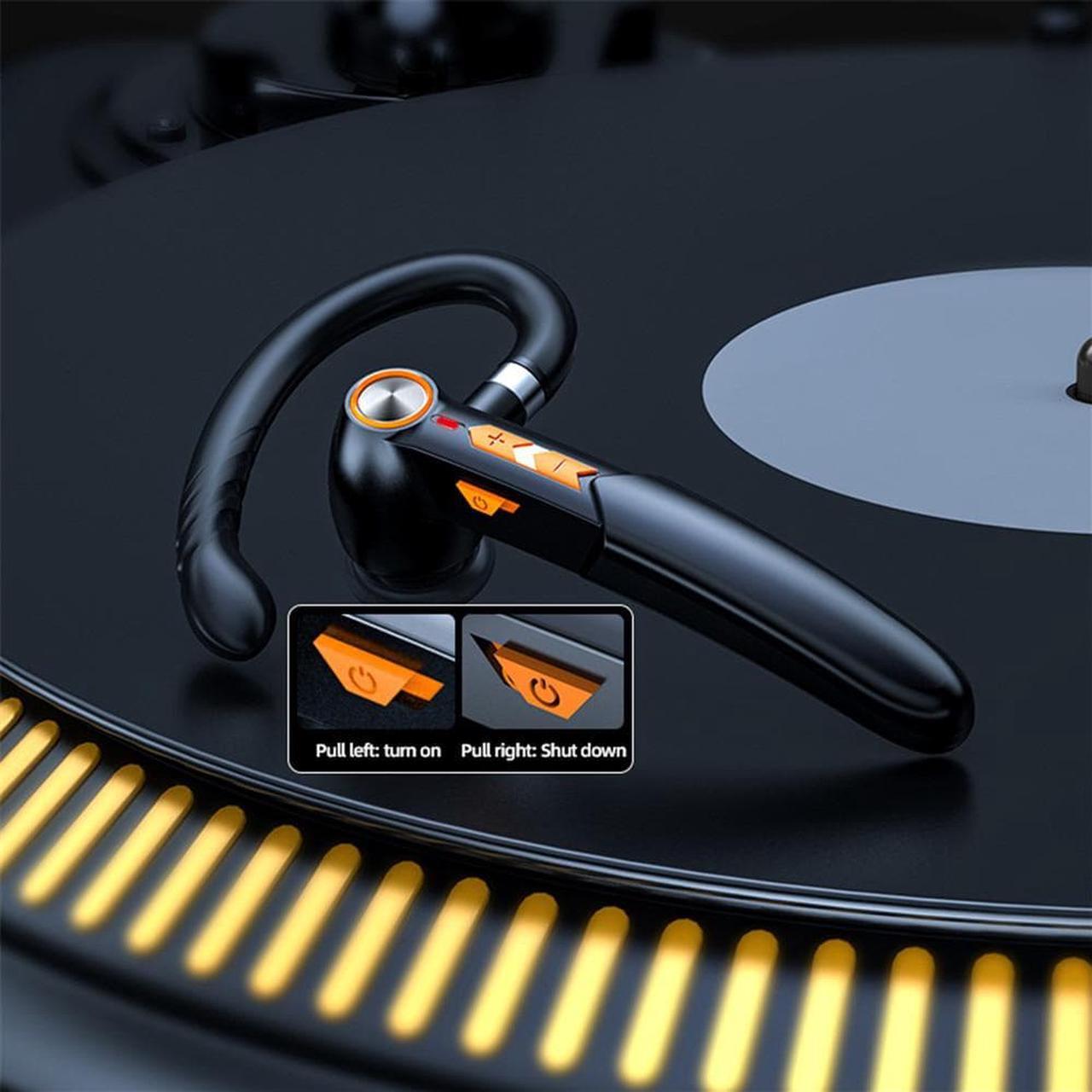 Alt view image 3 of 5 - Fingerprint Touch 5.0 Bluetooth Headset Handsfree HIFI Wireless Earphones Waterproof Earpiece With Mic 110mAh Lithium Battery(Blue)