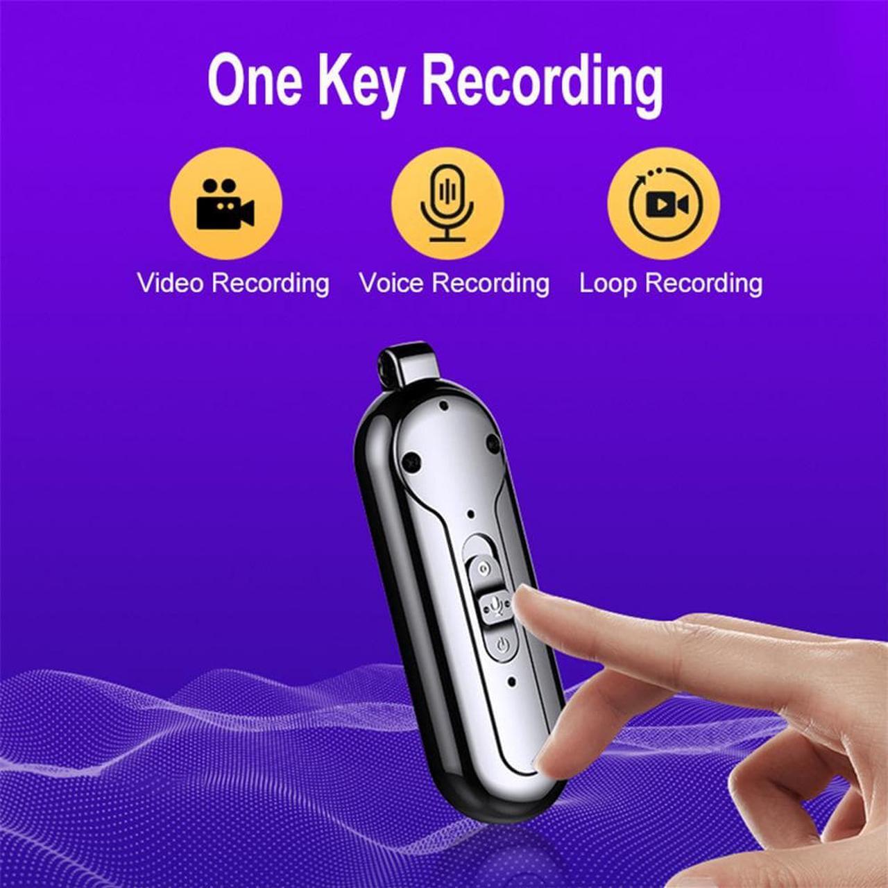 Alt view image 3 of 6 - HD1080P Mini Camera Wearable Necklace Pendant Compact Body Camcorder Portable Sport DV DVR Audio Video Recorder Surveillance Cam(32G) Color: Black.