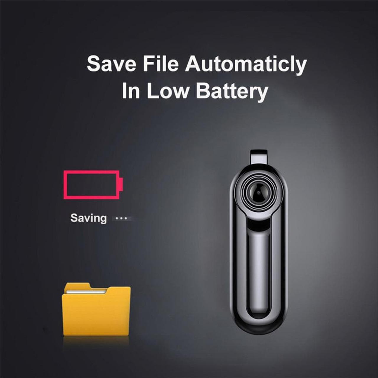 Alt view image 5 of 6 - HD1080P Mini Camera Wearable Necklace Pendant Compact Body Camcorder Portable Sport DV DVR Audio Video Recorder Surveillance Cam(32G) Color: Black.