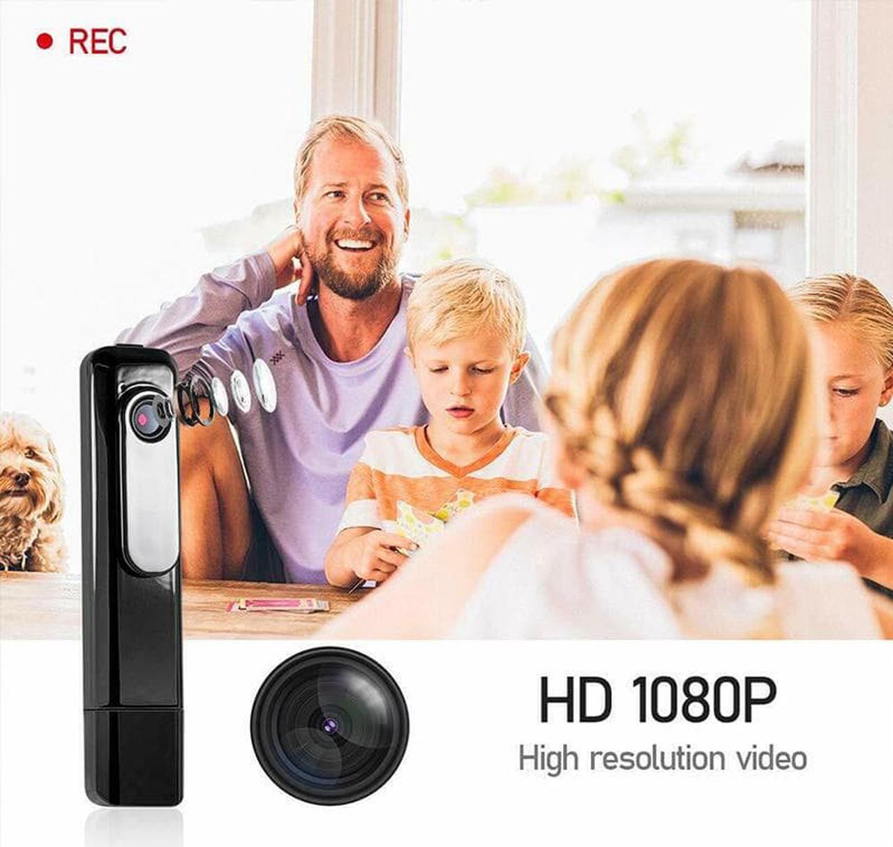 Alt view image 3 of 6 - Portable Micro Cam Body Video Audio Recorder USB Voice Recording Pen 1080P back clip Video Audio Recorder One Key Fast Record(Only Camera)(Black)