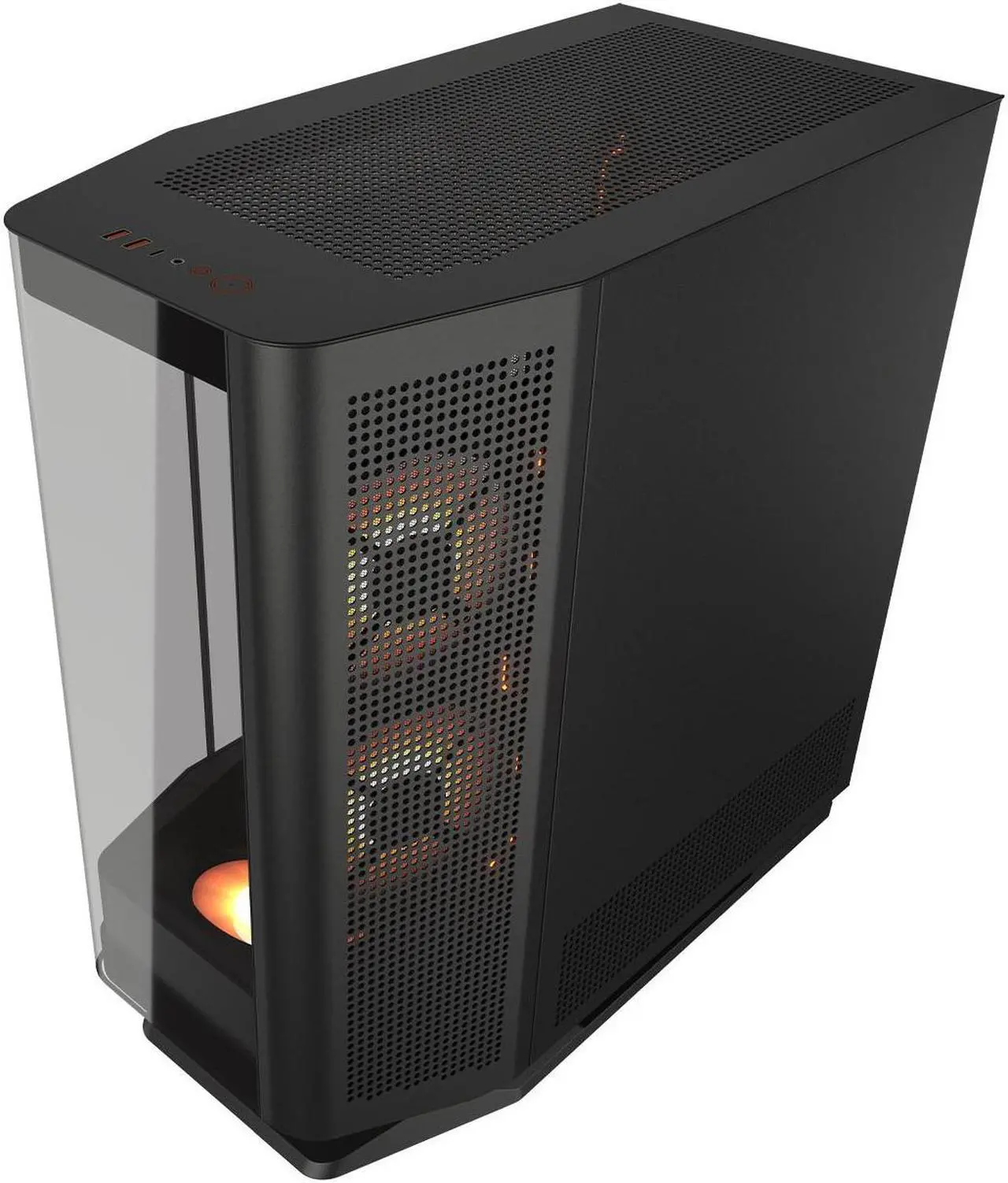Alt view image 4 of 9 - COUGAR FV270 RGB Mid Tower E-ATX Case, Tempered Curved Glass, Reverse Connector Motherboard supported, 420mm GPU Supported, ARGB PWM Fans *4 Pre-installed, (RGB/Black)