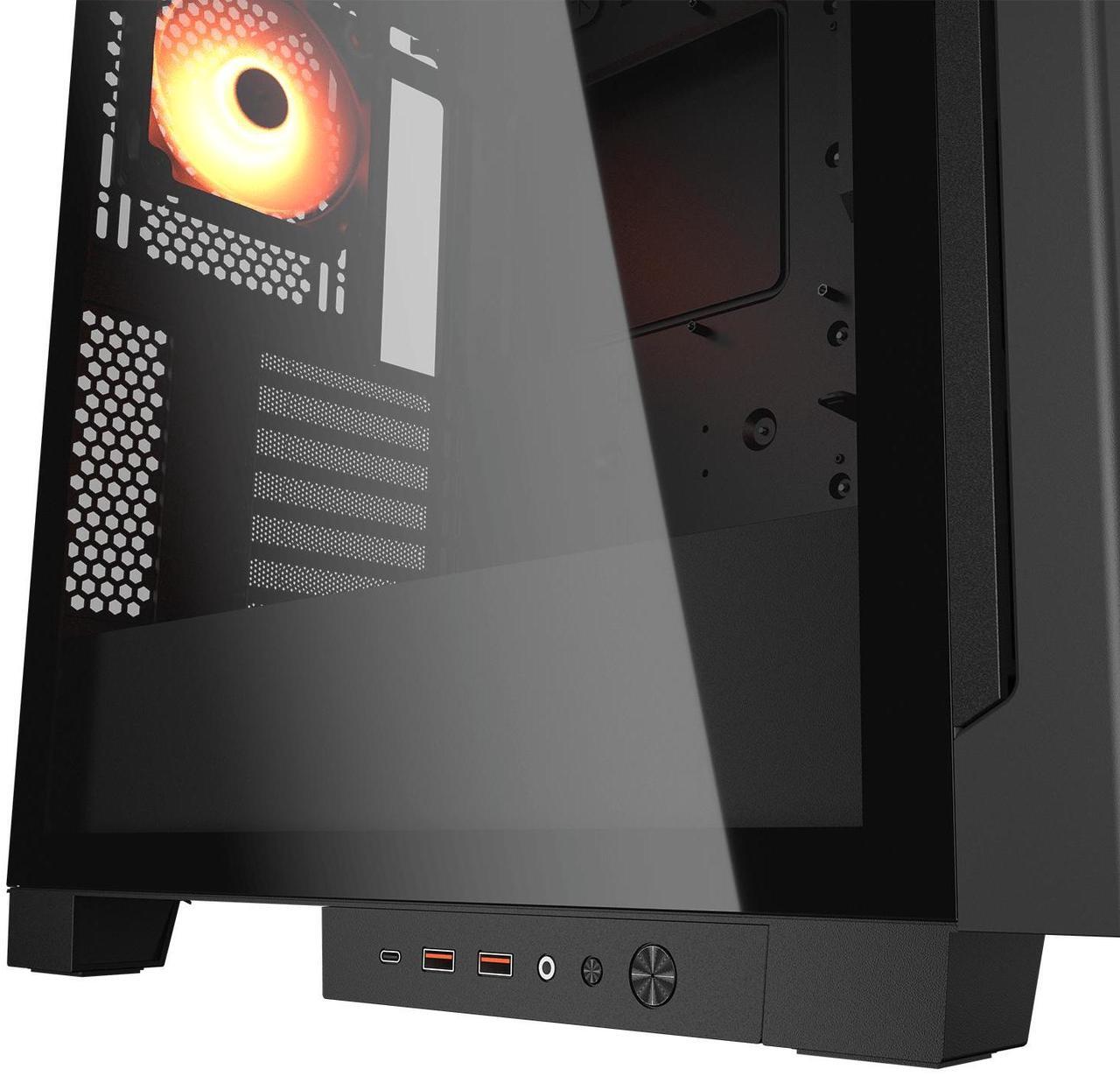 Alt view image 4 of 7 - COUGAR AIRFACE ECO RGB Gaming Case, 180mm PWM Fans *2 & 120mm ARGB Fan *1 pre-Installed, Modular I/O Panel, Max. Graphics Card Length 390mm, Support Vertical GPU, (Black)