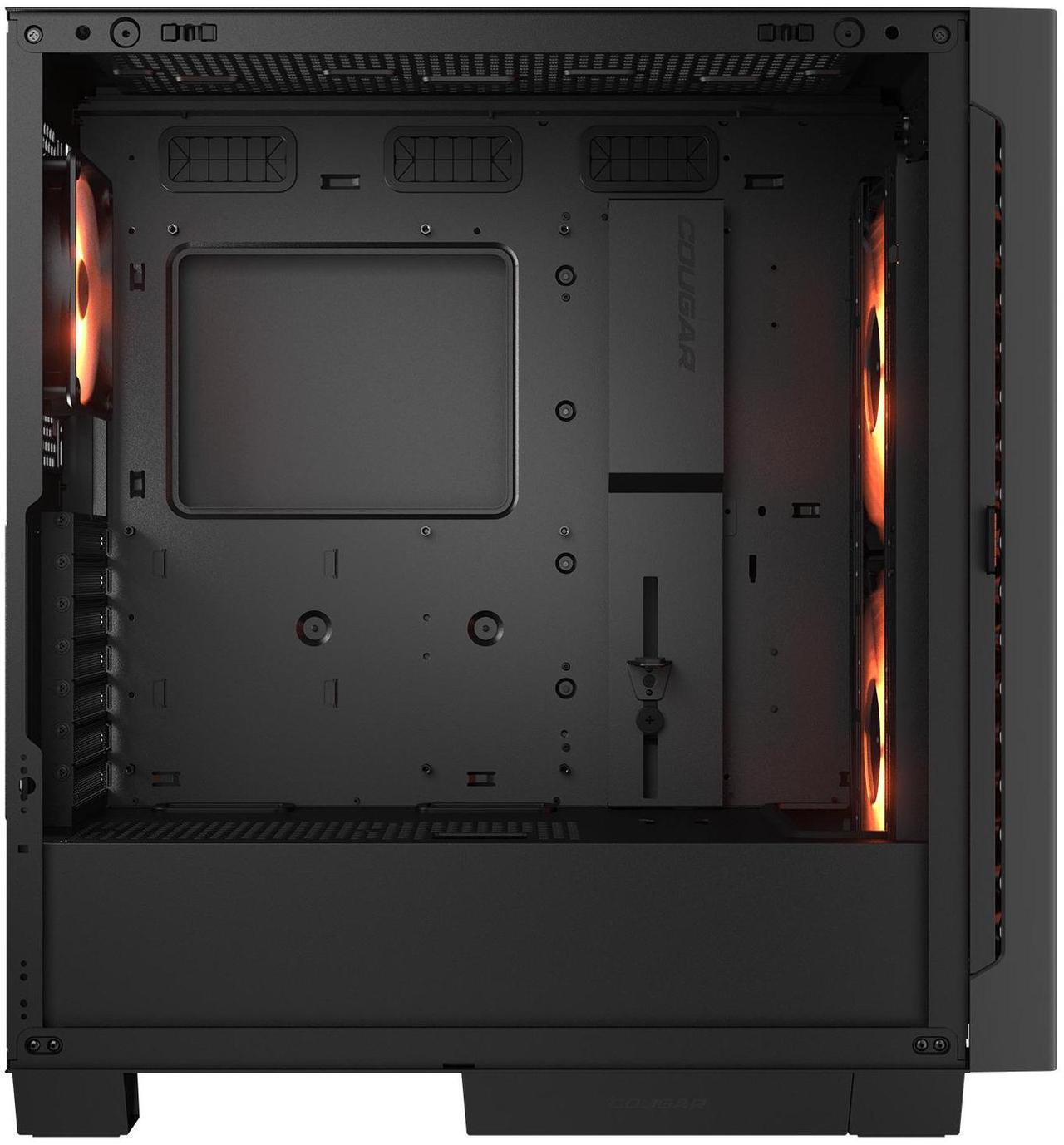 Alt view image 6 of 7 - COUGAR AIRFACE ECO RGB Gaming Case, 180mm PWM Fans *2 & 120mm ARGB Fan *1 pre-Installed, Modular I/O Panel, Max. Graphics Card Length 390mm, Support Vertical GPU, (Black)