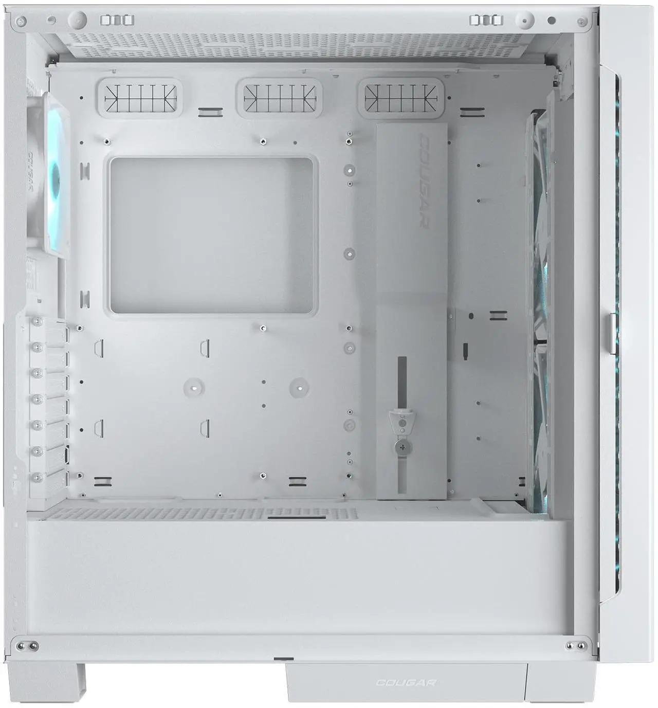 Alt view image 6 of 7 - COUGAR AIRFACE ECO RGB Gaming Case, 180mm PWM Fans *2 & 120mm ARGB Fan *1 pre-Installed, Modular I/O Panel, Max. Graphics Card Length 390mm, Support Vertical GPU, (White)