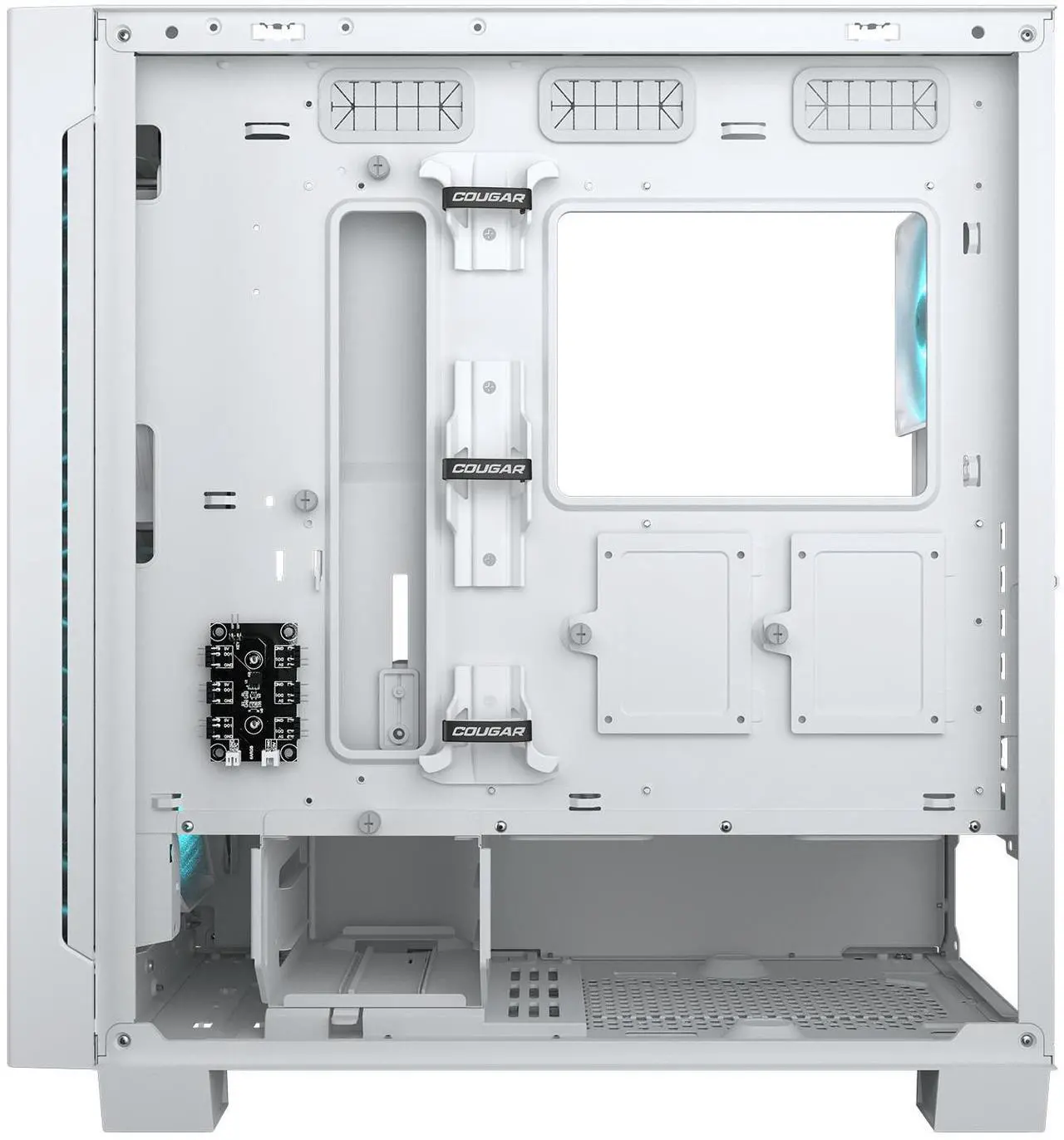 Alt view image 7 of 7 - COUGAR AIRFACE ECO RGB Gaming Case, 180mm PWM Fans *2 & 120mm ARGB Fan *1 pre-Installed, Modular I/O Panel, Max. Graphics Card Length 390mm, Support Vertical GPU, (White)