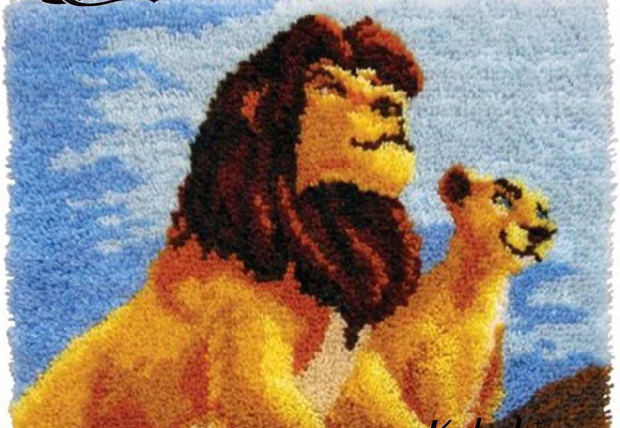 Lion & Cub | Rug Making Latch Hooking Kit