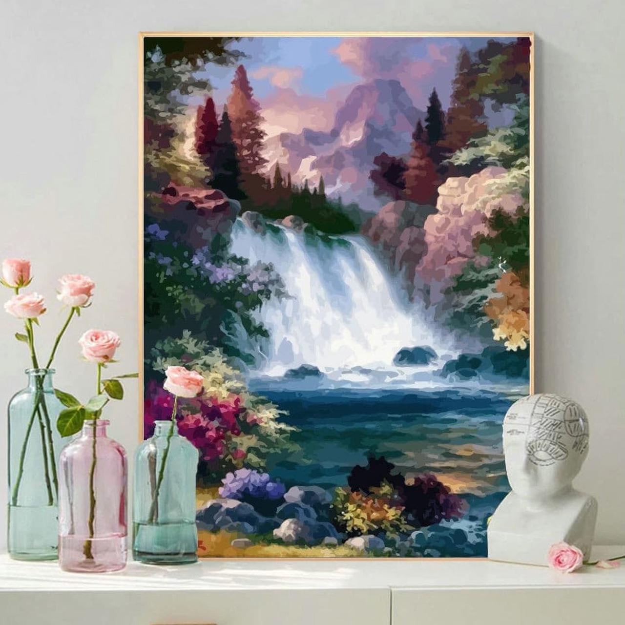 Alt view image 6 of 6 - Waterfall Paint by Numbers (40x50cm no frame)