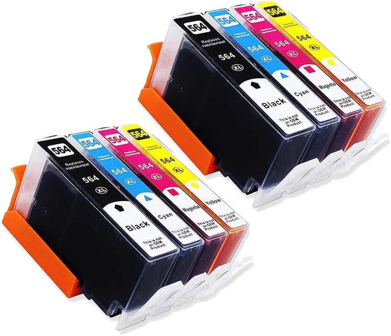 Main image of 8 Pack High-Yield Black Cyan Magenta Yellow Ink Cartridge For HP 564XL Compatible with HP OfficeJet 4620 4622 DeskJet 3520 3521 3522 3525 3526 PhotoSmart 5510 5511 5512 5514 5515 Series