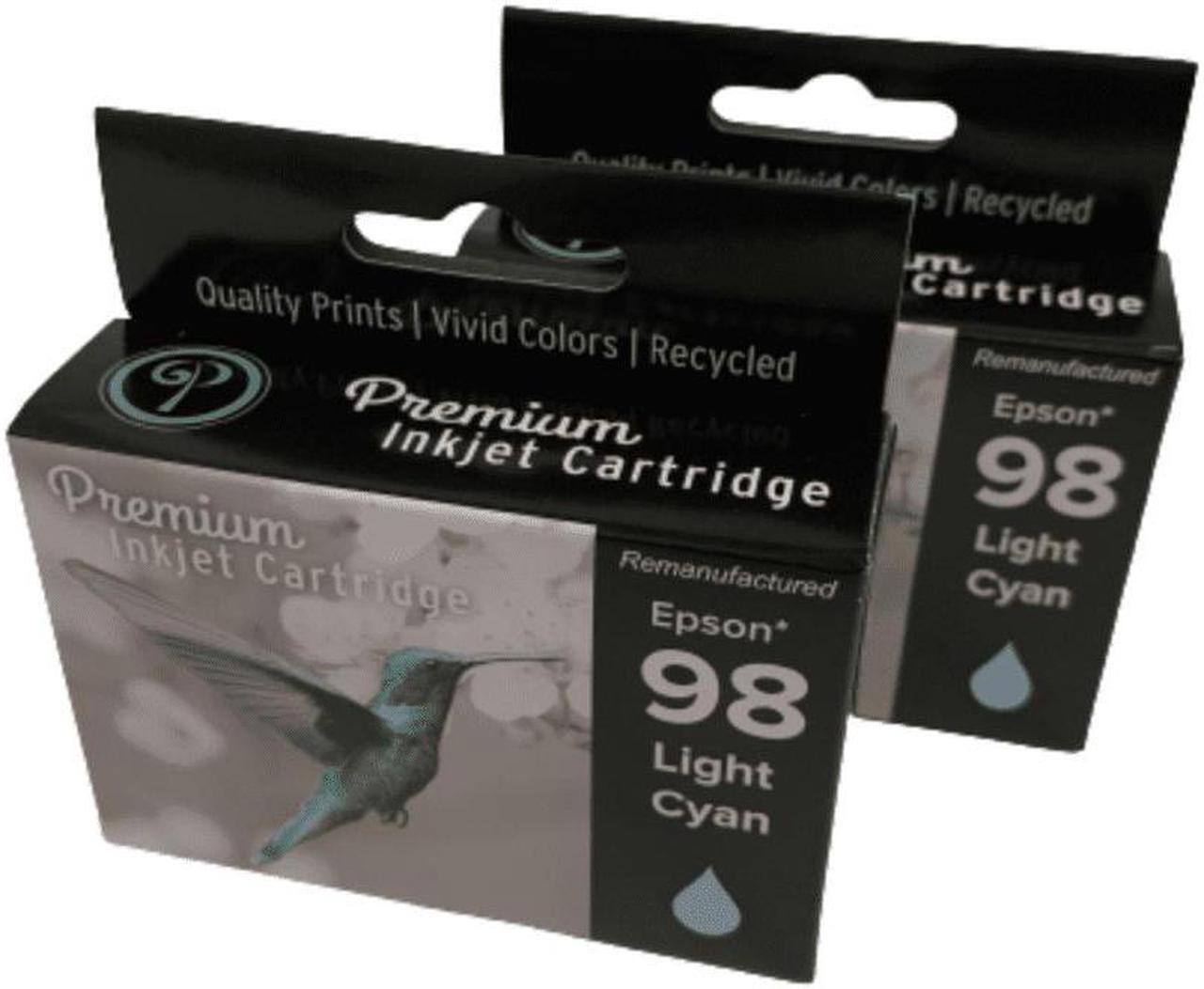 Main image of 2 Pack High-Yield Light Cyan Ink Cartridge For Epson 98 & 99 T0985 Compatible with Epson Artisan 700 710 725 730 800 810 835 837