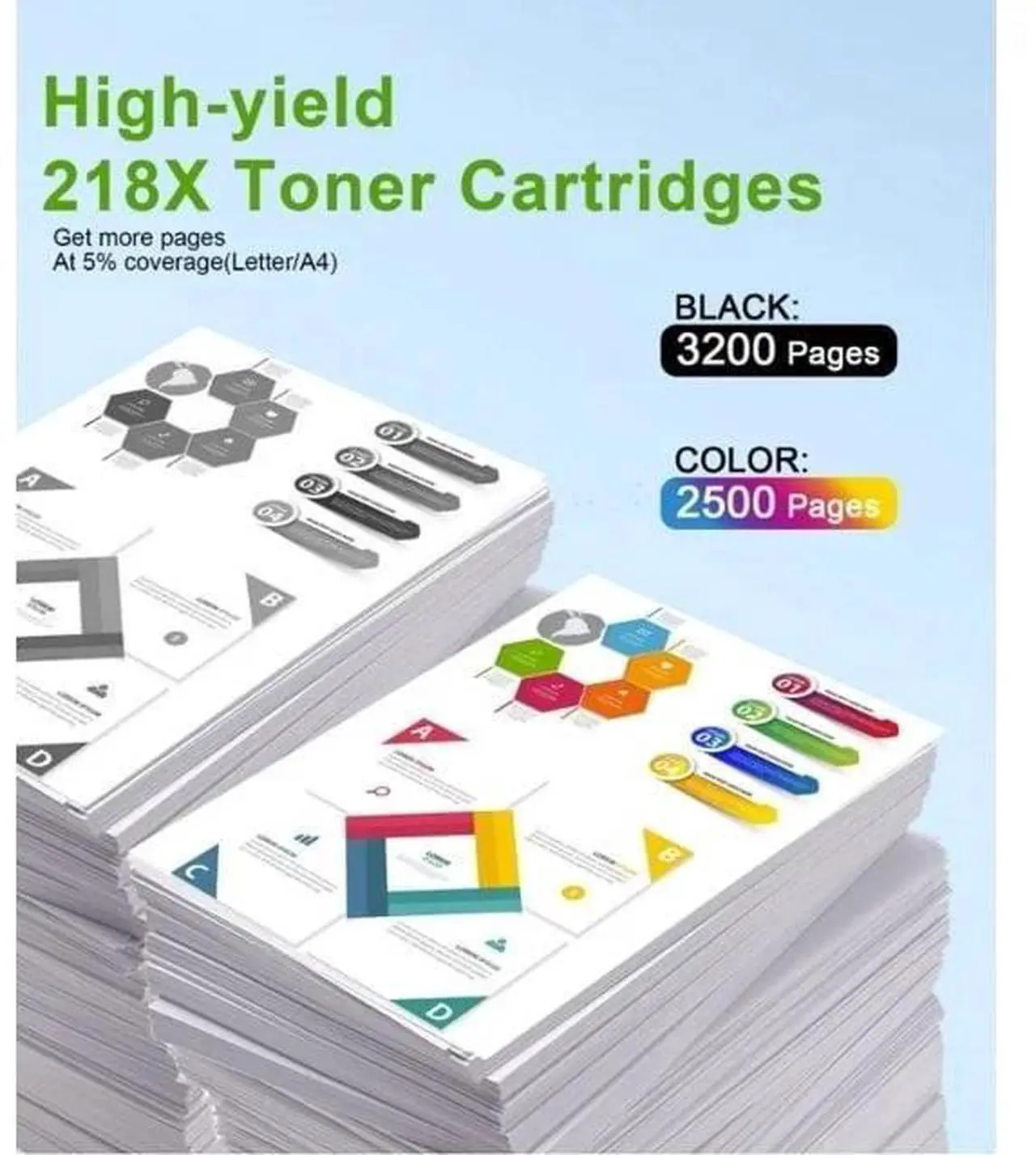 Alt view image 4 of 4 - W2181X New High Yield Cyan Toner Cartridge With Chip Replace For HP W218X/W2181X, Work  With HP Color LaserJet Pro MFP 3210DW, MFP 3301cdw, MFP 3301fdw, MFP 3301sdw