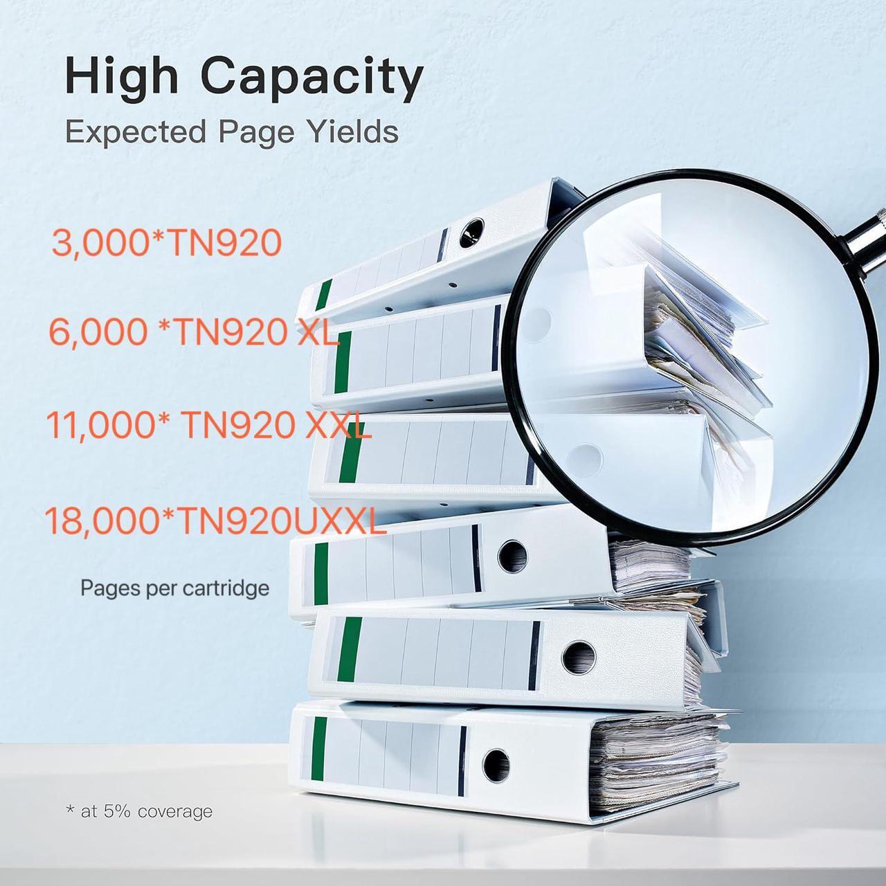 Alt view image 2 of 4 - TN920XL Black Toner Cartridge Compatible for Brother TN920 XL, Fits for Brother HL-L6210DW HL-L6210DWT HL-L5210DN HL-L5210DW HL-L5210DWT With Chip