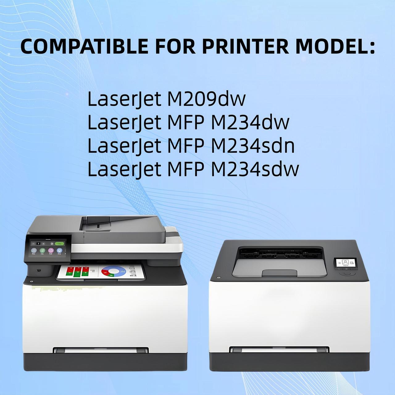 Alt view image 2 of 4 - 134A W1340A High Yield 10 Pack Black Toner Cartridge With Chip Compatible for HP 134A W1340A 134X W1340X Toner Cartridge  Work with  HP LaserJet M209dw, MFP M234dw/M234sdn/M234sdw Printer