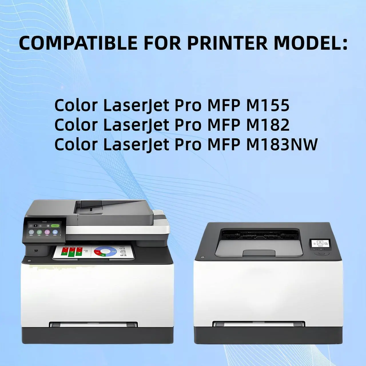 Alt view image 2 of 4 - 215A W2311A Cyan Compatible Toner Cartridge Compatible for HP 215A W2310A , Work with HP M155 M182 M183nw *No Chip*