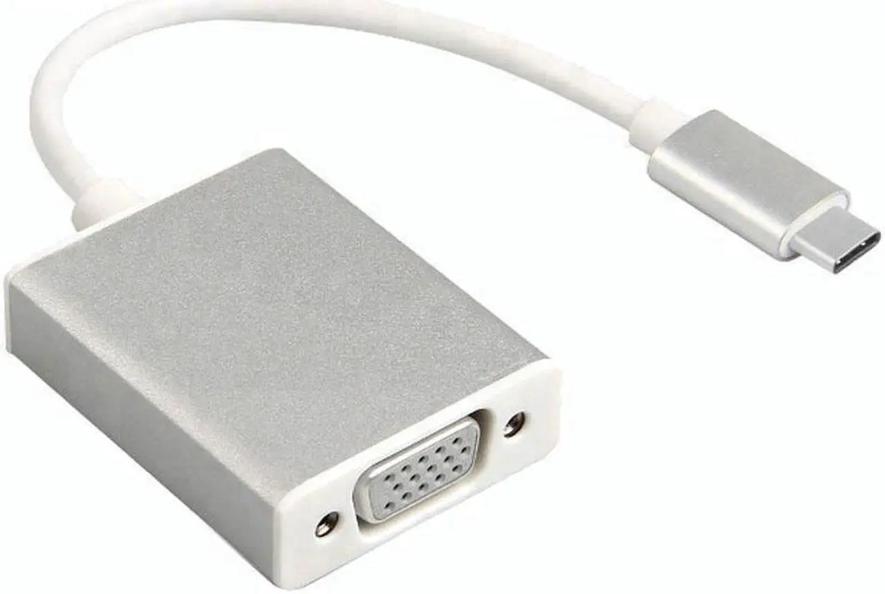 Main image of Sonilco USB-C to VGA HDTV USB 3.1 Type C Adapter Cable for Monitor TV Projector Converter with Aluminum Case for 2017 MacBook Pro Samsung Galaxy, Silver