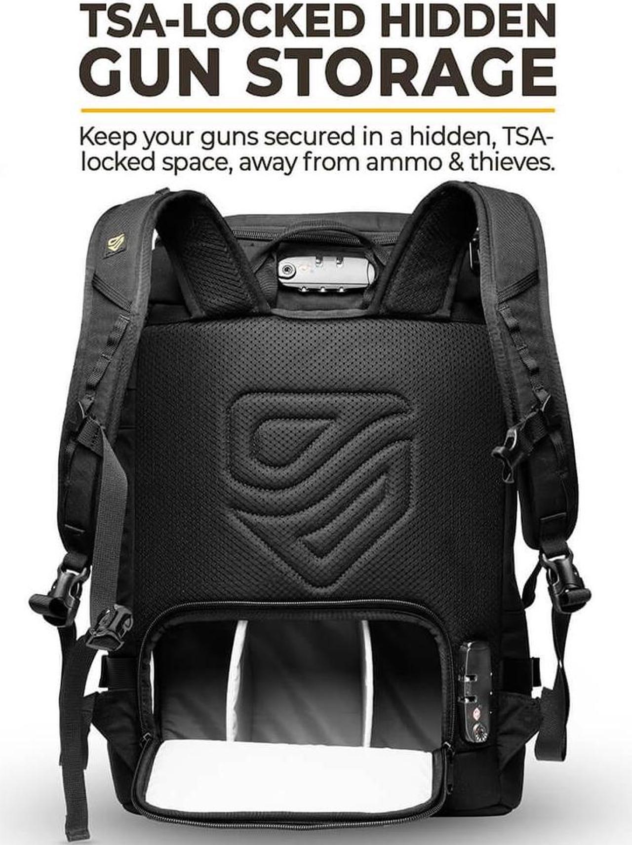 Alt view image 2 of 7 - TradeSmart Black Tactical Backpack: Gun Range Backpack with 3 TSA Locks & YKK Zippers, His & Hers Versatile Gun Range Bag