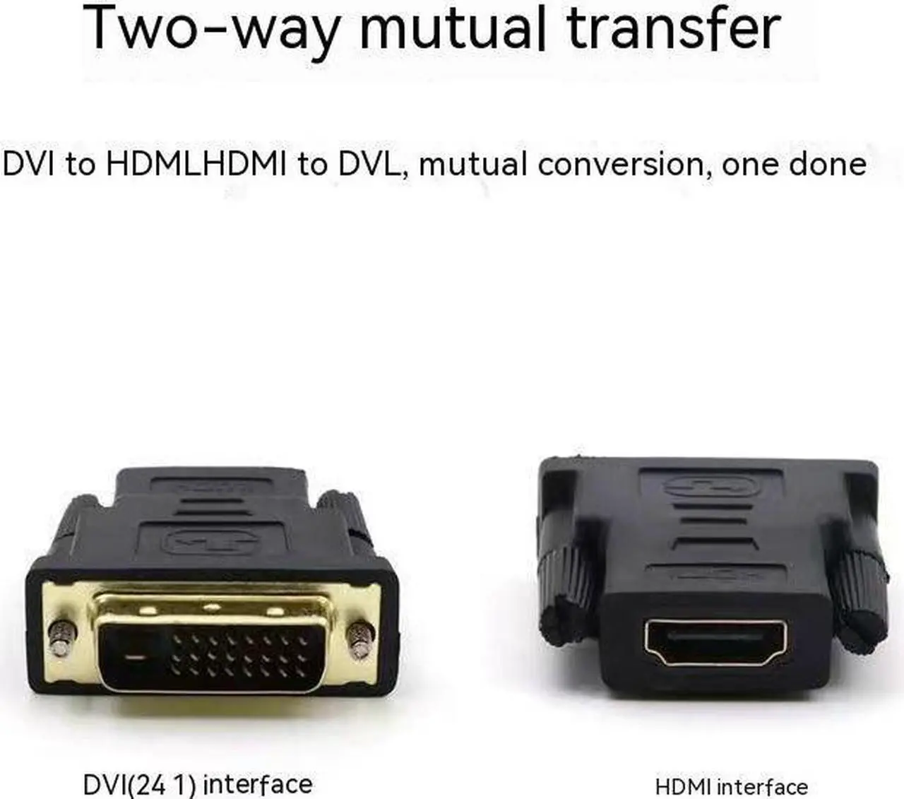 Alt view image 2 of 4 - DVI to HDMI Adapter, DVI-D 24+1Male to HDMI Female High Speed Adapter for Ps3,Ps4