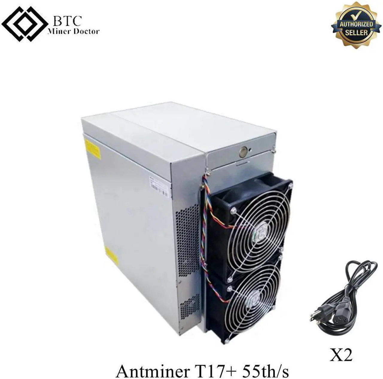Main image of Antminer T17 Plus 55T High Hash Rate SHA-256 3000W Asic Miner With Power Supply Bitmain
