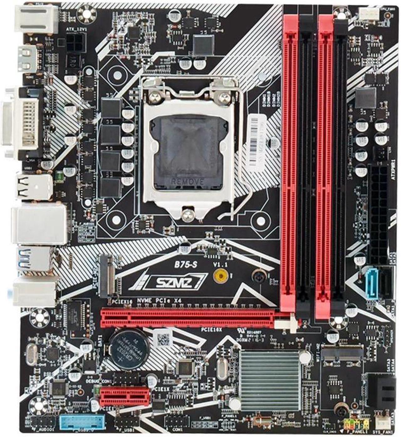 Alt view image 2 of 4 - B75 Gaming PC Motherboard Support Intel Core i5 i7 i9 Xeon E3 V1 V2 LGA1155 CPU 4*DDR3 USB3.0 SATA3.0 NVME M.2 Placa Mae