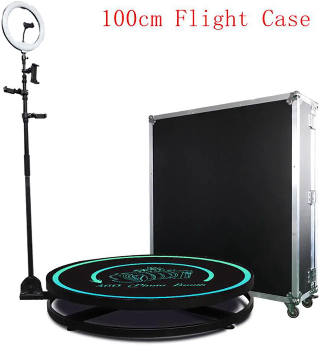 Main image of 360 Photo Booth Automatic Photobooth Machine Video Camera Photo Booth 100cm with Flight Case