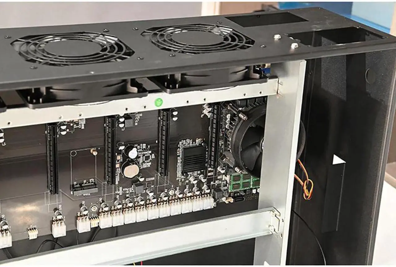 Alt view image 5 of 5 - 70mm Spacing 8 Gpu Computer Box Using At Home Frame Rig Graphics Case Silent 3070 Server Chasis