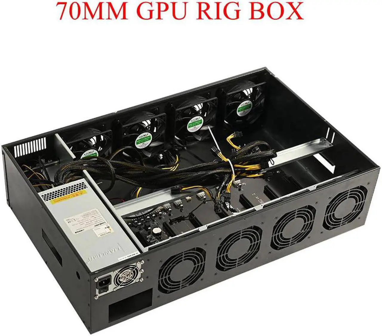 Main image of 70mm Spacing 8 Gpu Computer Box Using At Home Frame Rig Graphics Case Silent 3070 Server Chasis