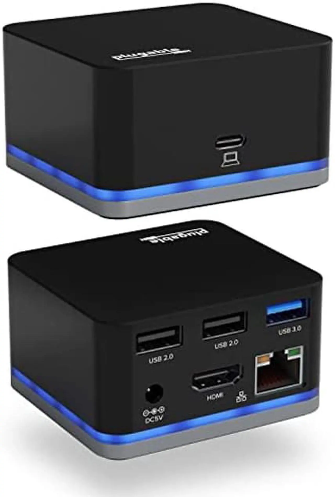 Main image of Plugable USB C Cube - Mini Docking Station, Compatible with Thunderbolt 3 Ports and Specific USB-C Systems (No Host Charging, Connect 1x HDMI up to 4K @30Hz Monitor, Ethernet, 3X USB Ports)