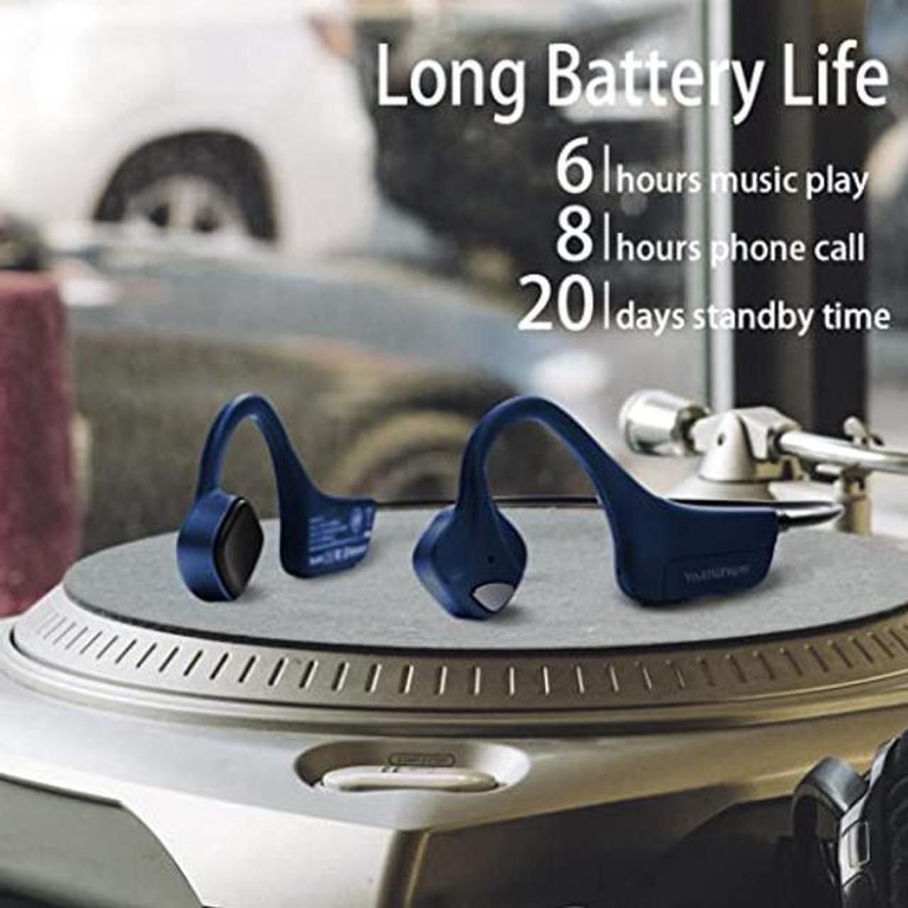 Alt view image 3 of 5 - YouthWhisper Bone Conduction Headphones Bluetooth - Open-Ear Wireless Headset with Mic, Sweat Resistant Lightweight Earbuds for Runnig Workout Fitness Walking Podcasts