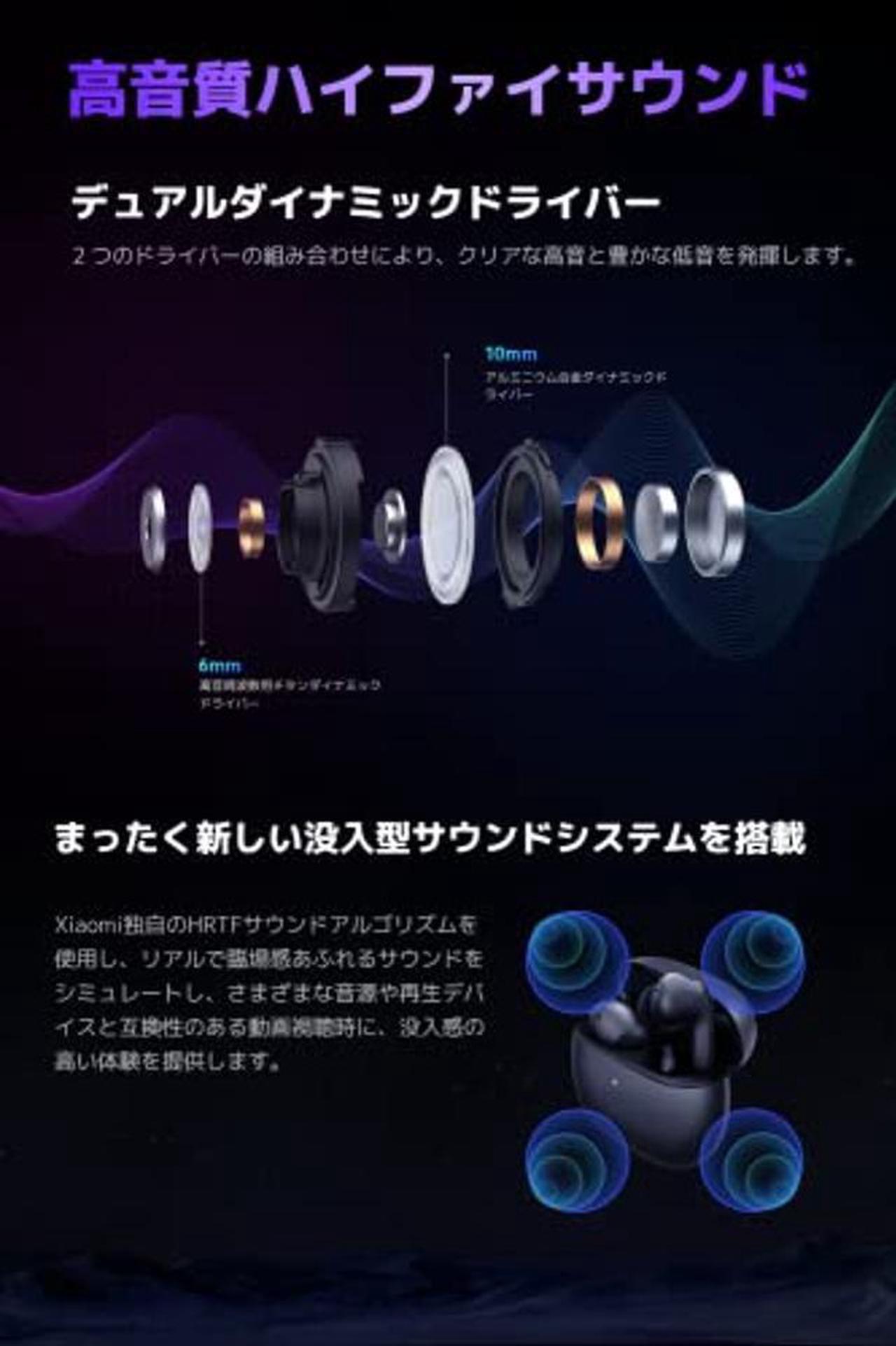 Alt view image 2 of 5 - Xiaomi Redmi Buds 4 Pro Wireless Earbuds, Hi Resolution Audio, Dual Driver Speaker, Immersive Sound, Up to 43dB ANC, Dual Device Connectivity, 36h Long Battery, Fast Charging, App, IP54, White