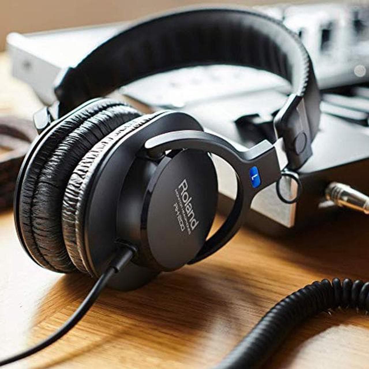 Alt view image 4 of 5 - Roland RH-200 Stereo Monitor Headphones Black Coiled Cable - Clear, Accurate and Comfortable for Studio-Quality Monitoring