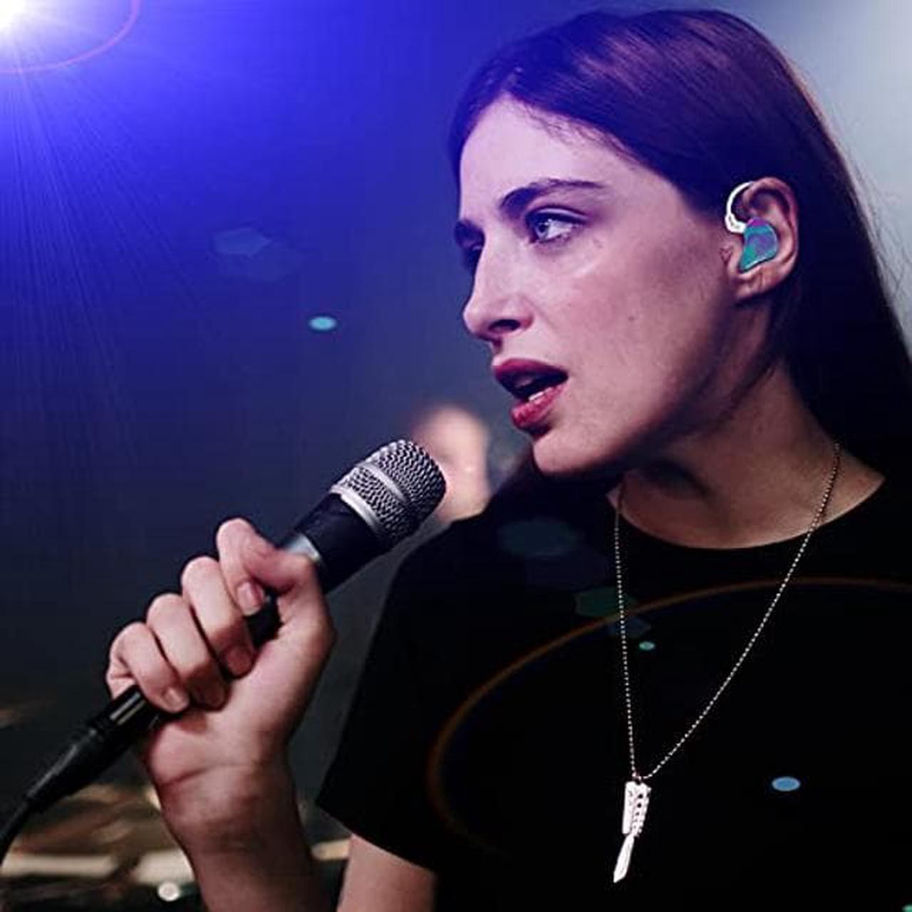 Alt view image 4 of 5 - BASN MMCX Triple Driver in-Ear Monitors with Rich Bass, HiFi Stereo IEM Earphones with Upgraded Detachable Cables for Audiophiles Musicians (Purple Aurora)
