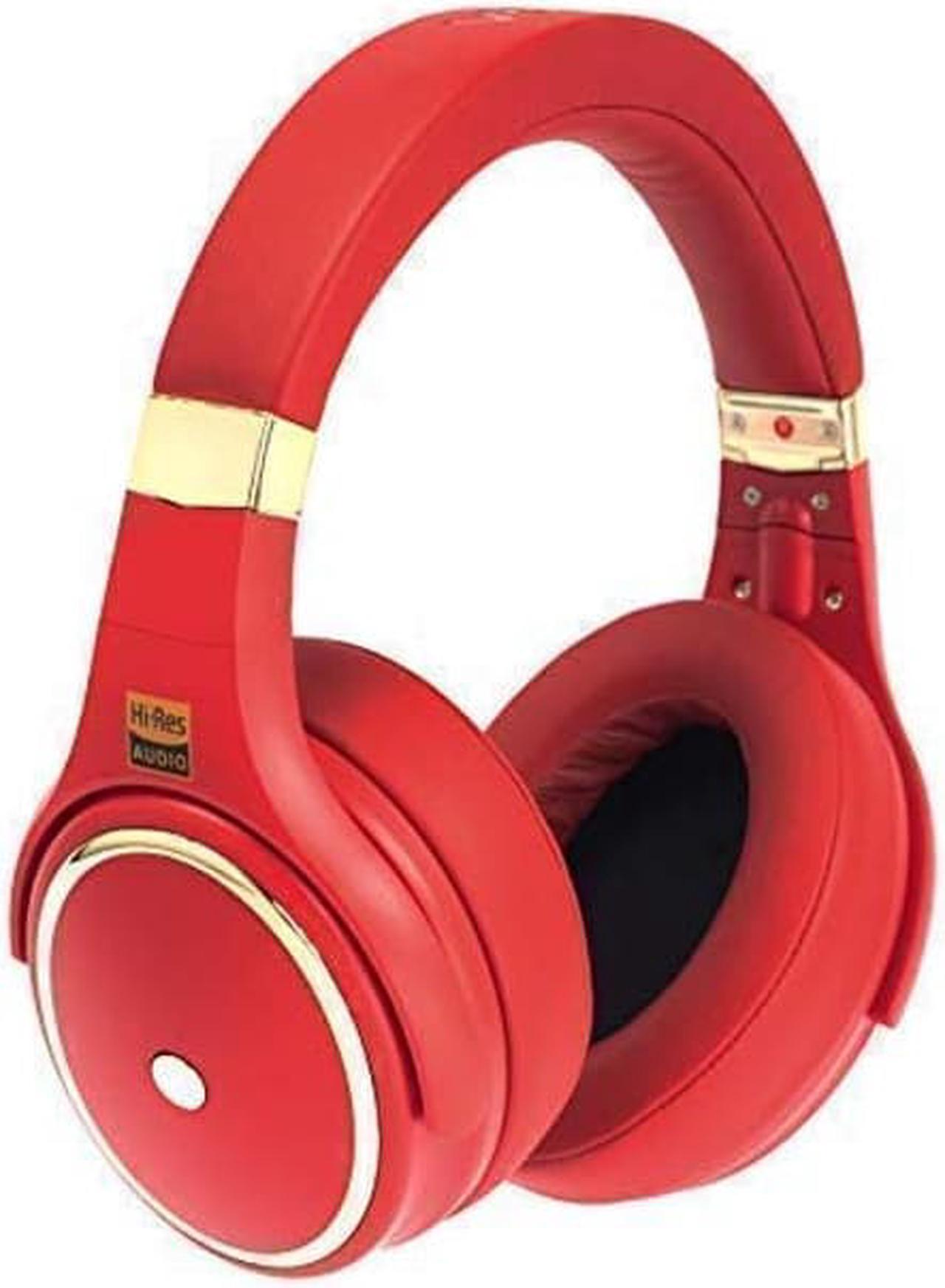 Main image of VOZA V700D Electrostatic, Dual Driver Hi Res, Deep bass Over-Ear HiFi Headphone with Microphone, Red Color