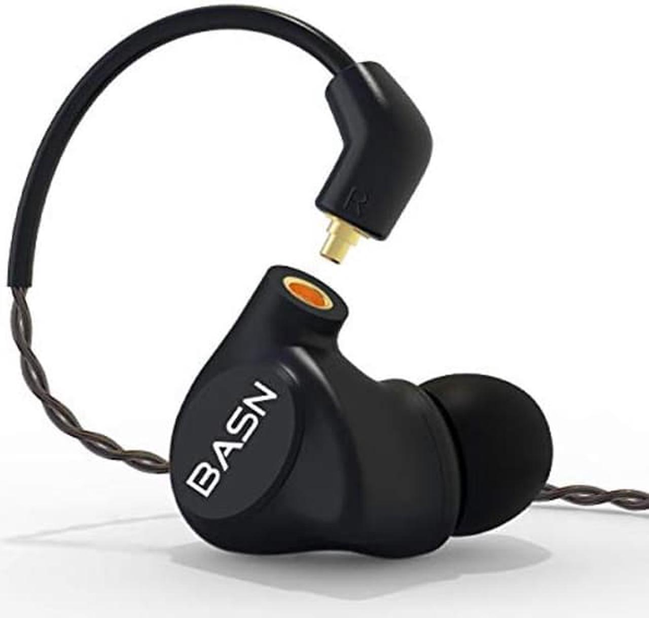Main image of BASN Metalen in-Ear Monitors Headphones,4 Drivers Musicians Noise Isolating IEMs with Deep Bass, Two Detachable MMCX Cables with Case for Singers,Drummers,Bassists(Matt Black)