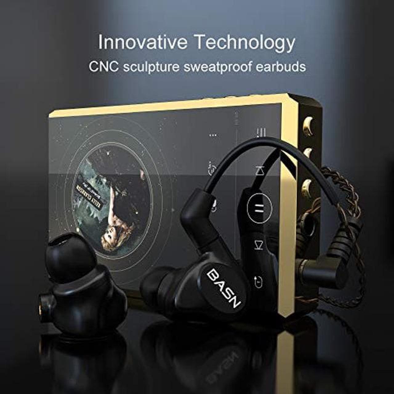 Alt view image 3 of 5 - BASN Metalen in-Ear Monitors Headphones,4 Drivers Musicians Noise Isolating IEMs with Deep Bass, Two Detachable MMCX Cables with Case for Singers,Drummers,Bassists(Matt Black)
