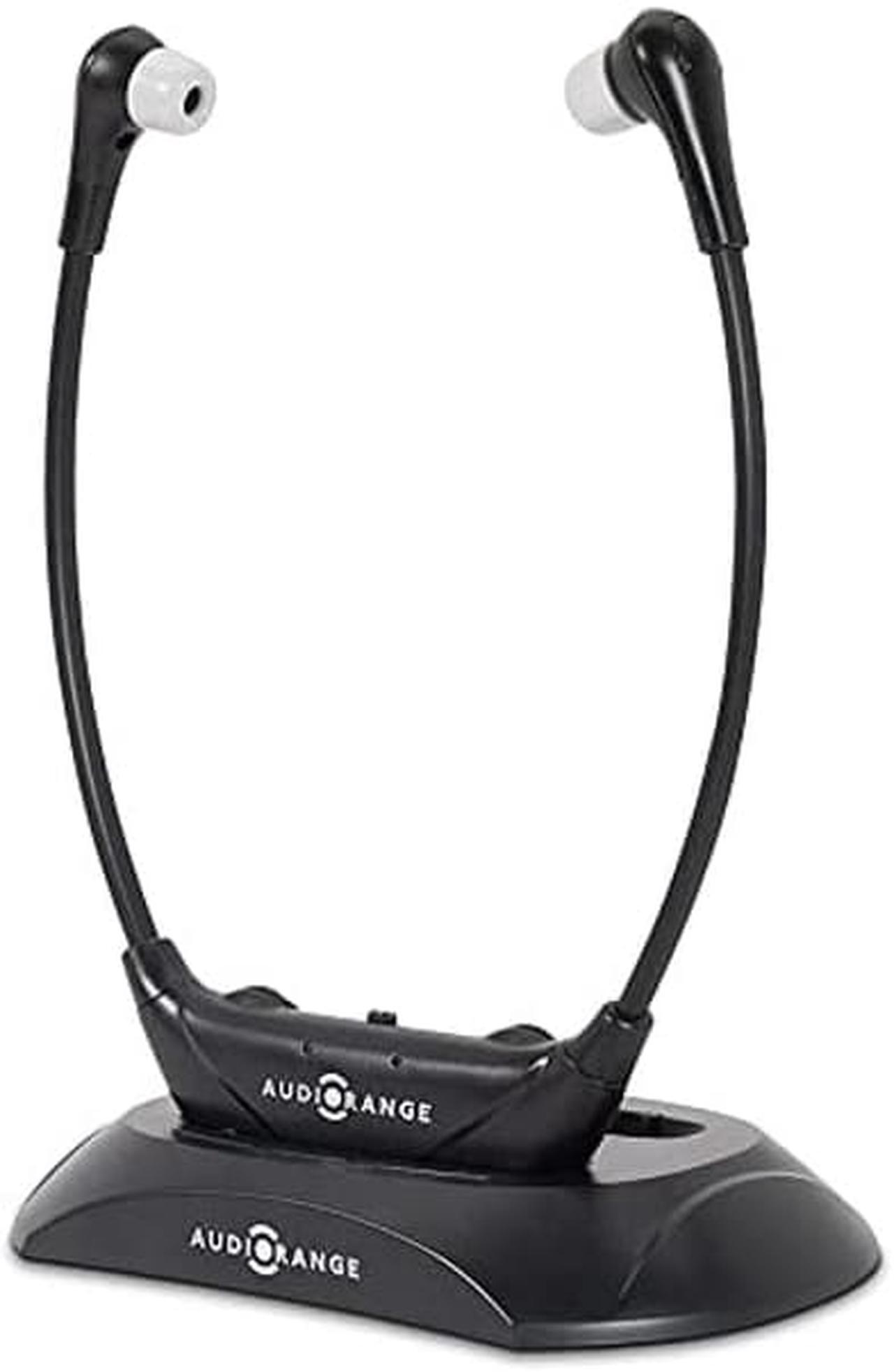 Main image of AudioRange [(New Model)]  Seniors & Hard of Hearing | Wireless TV Headset Delay-Free, Lightweight, Comfortable, Rechargeable in-Ear Headphones for TV Watching, Television Amplifier, RF Headphones