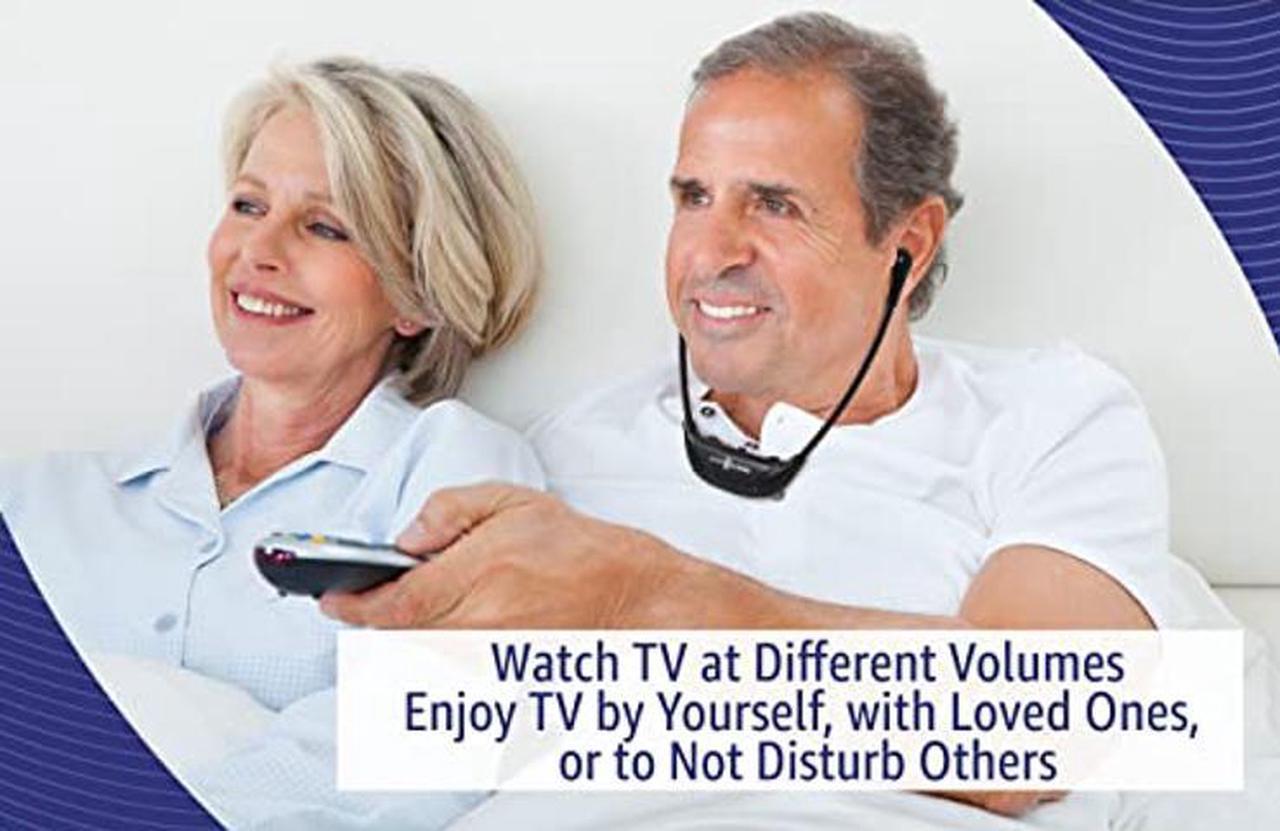 Alt view image 5 of 5 - AudioRange [(New Model)]  Seniors & Hard of Hearing | Wireless TV Headset Delay-Free, Lightweight, Comfortable, Rechargeable in-Ear Headphones for TV Watching, Television Amplifier, RF Headphones