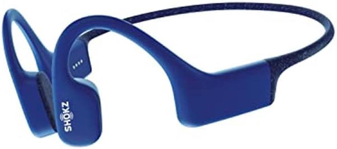 Main image of Shokz OpenSwim - Bone Conduction MP3 Waterproof Headphones for Swimming - Open-Ear Wireless Headphones, with Nose Clip and Earplug (Blue)