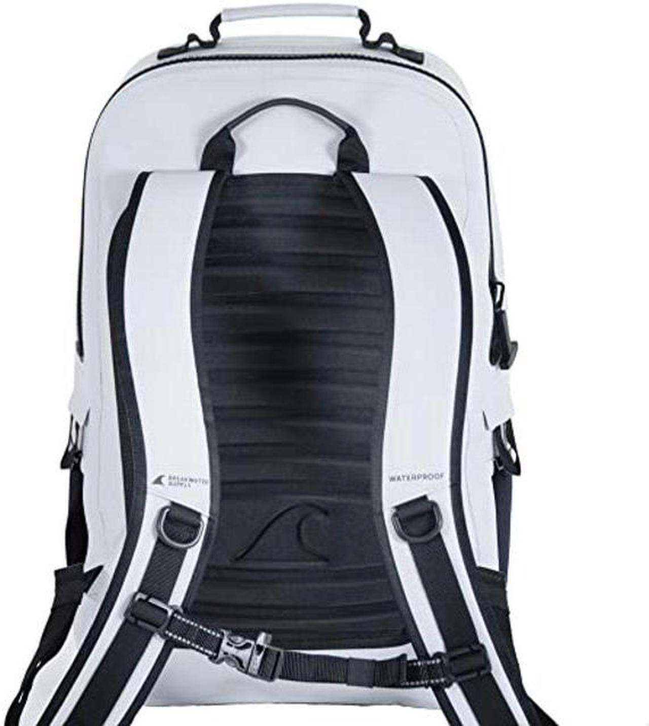 Alt view image 2 of 5 - Breakwater Supply(tm) Fogland Waterproof Submersible Backpack with Laptop Sleeve & Airtight Zippers for Outdoors, Travel, Boating, Kayaking, Surfing, Floating Dry Bag, Unisex, TPU (Fog White, 25L)
