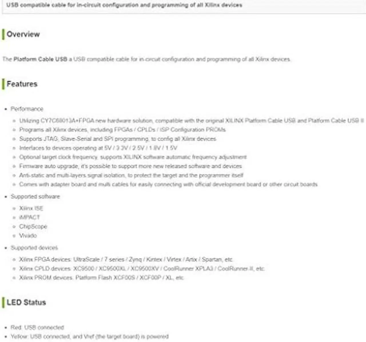 Alt view image 4 of 5 - Waveshare XILINX JTAG Download Debugger Compatible XILINX Platform Cable USB FPGA CPLD in-Circuit Debugger Programmer