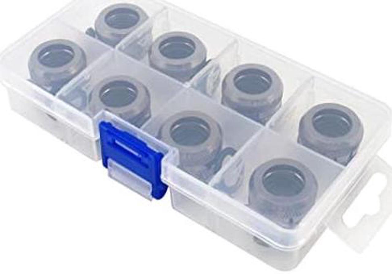 Alt view image 2 of 5 - XSPC G1/4" to 10mm ID, 14mm OD Rigid Tubing Fitting, Black Chrome, 8-pack
