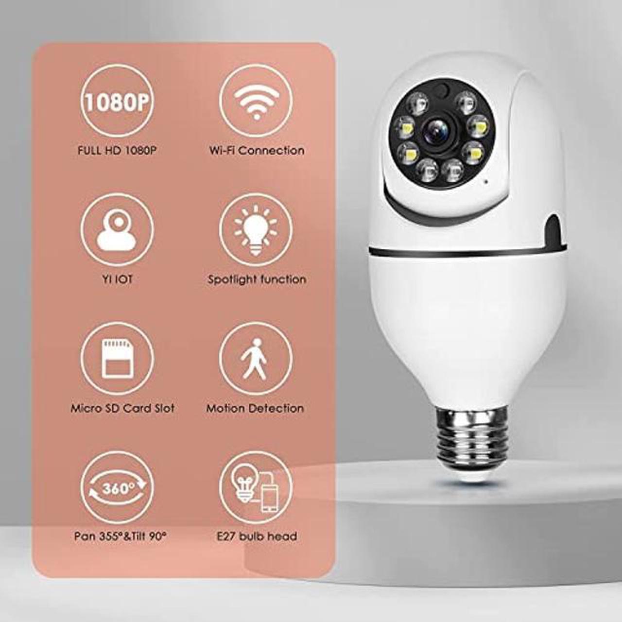 Alt view image 2 of 5 - Pack of 2 Light 360 Bulb Security Cameras Wireless Outdoor - 5GHz & 2.4GHz Wireless WiFi Smart 1080P Cameras for Home Security, Indoor Light Socket Security Camera, Motion Detection and Alerts