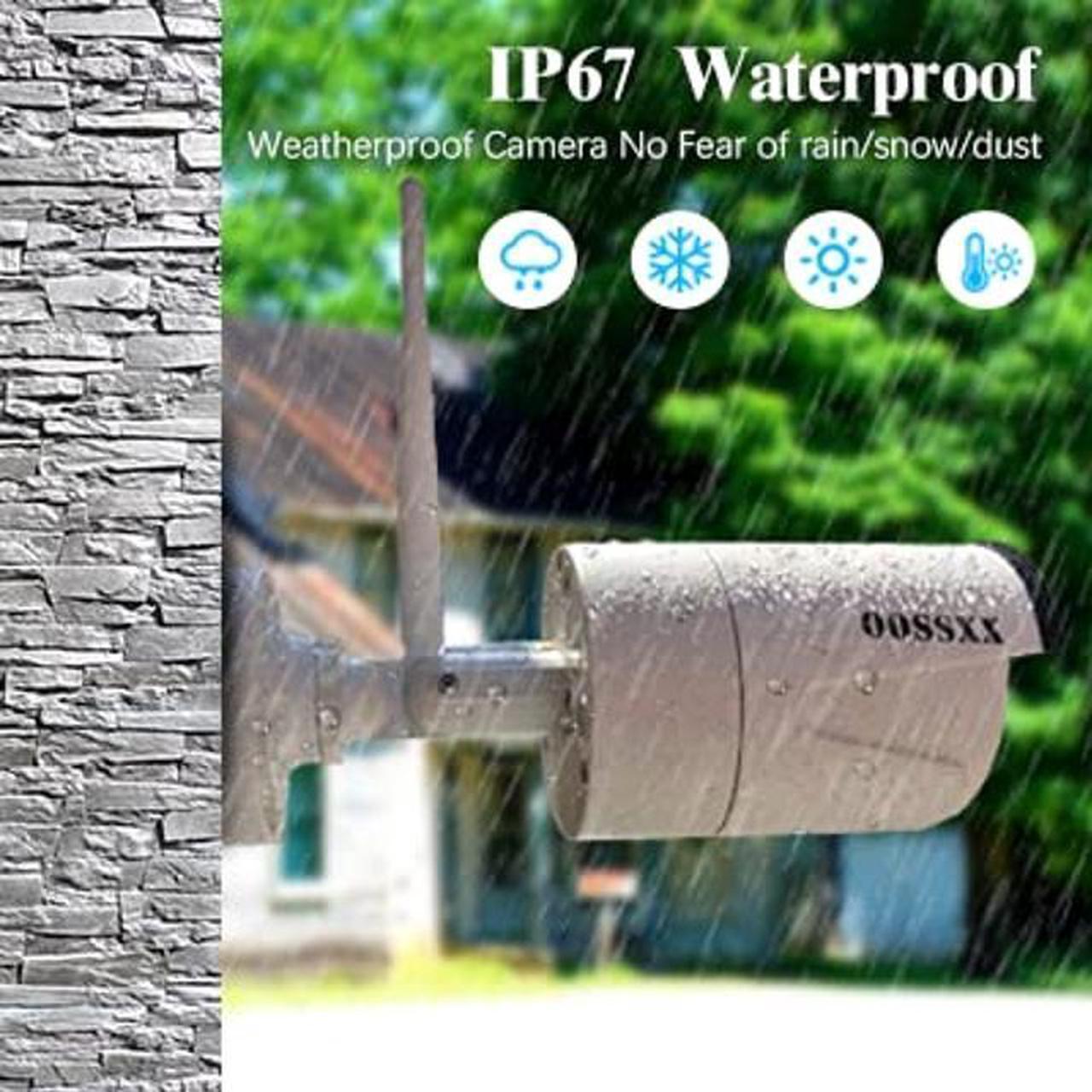 Alt view image 3 of 5 - OOSSXX {3.0MP Wireless Extend Camera with Audio} Just Wireless Extend Camera Wireless Security System(3.0MP/5.0MP System) IP67 Waterproof WiFi Camera, Wireless Surveillance Camera