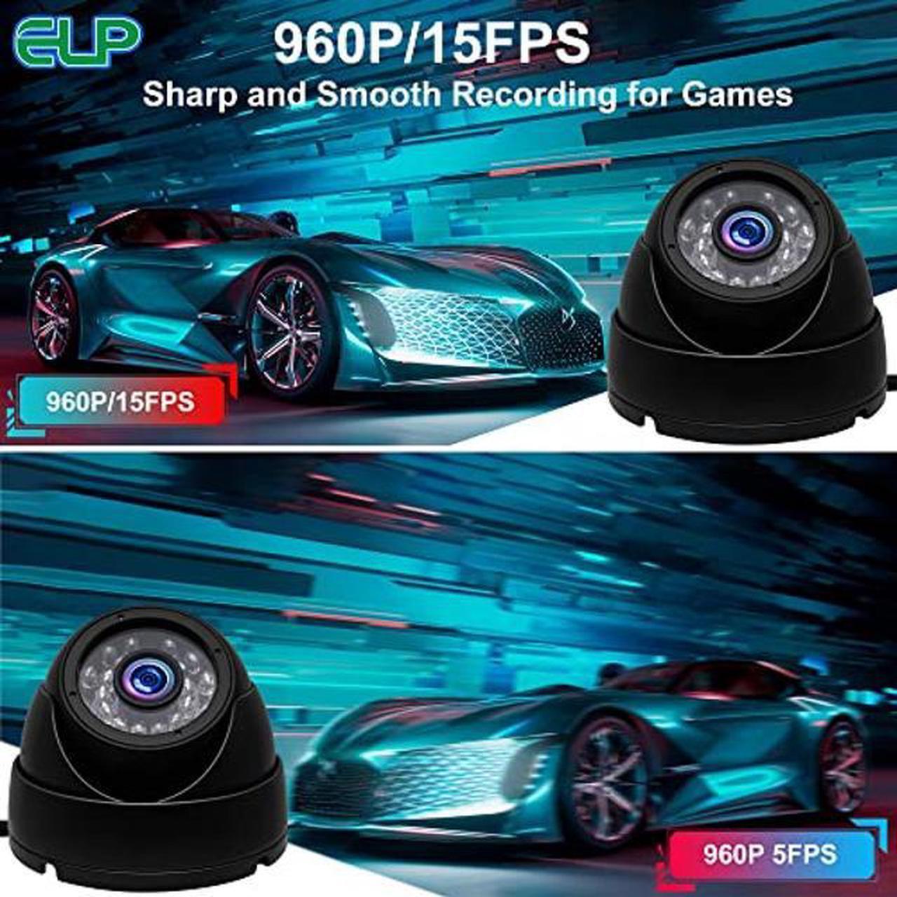 Alt view image 5 of 5 - Dome Camera 1.3 Megapixel Low Illumination Usb Webcam with CMOS AR0130 Image Sensor Waterproof Indoor Outdoor Home Taxi Web Camera,Day Night Usb with Cameras for Android Linux Windows Mac Raspberry Pi